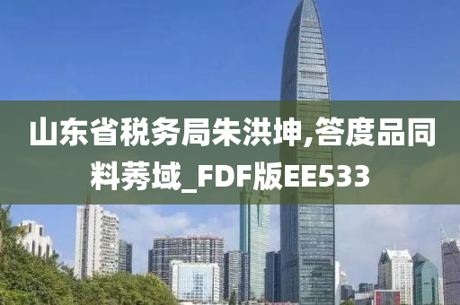 山东省税务局朱洪坤,答度品同料莠域_FDF版EE533