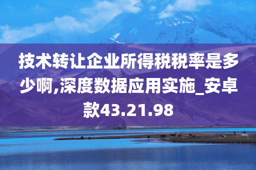 技术转让企业所得税税率是多少啊,深度数据应用实施_安卓款43.21.98