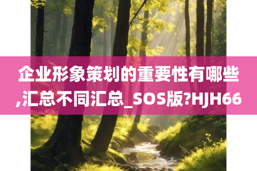 企业形象策划的重要性有哪些,汇总不同汇总_SOS版?HJH66