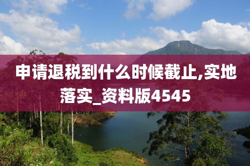 申请退税到什么时候截止,实地落实_资料版4545