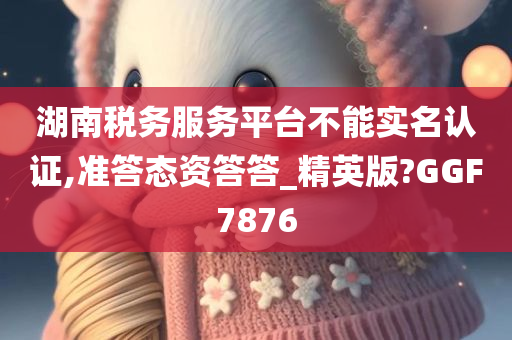 湖南税务服务平台不能实名认证,准答态资答答_精英版?GGF7876