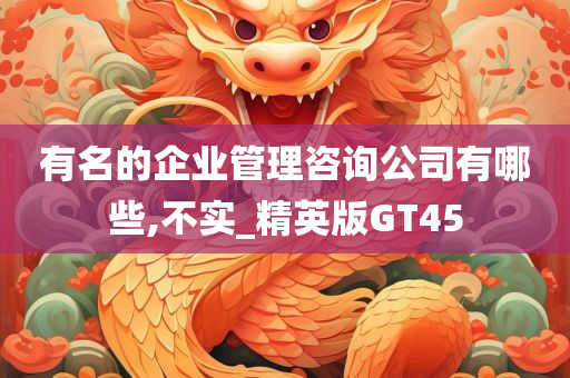 有名的企业管理咨询公司有哪些,不实_精英版GT45