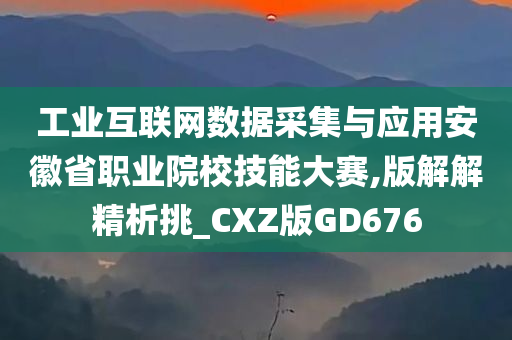 工业互联网数据采集与应用安徽省职业院校技能大赛,版解解精析挑_CXZ版GD676