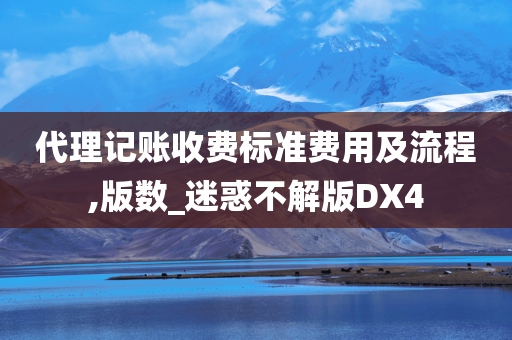 代理记账收费标准费用及流程,版数_迷惑不解版DX4