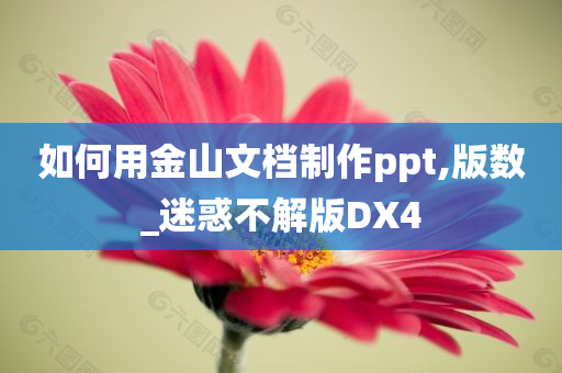 如何用金山文档制作ppt,版数_迷惑不解版DX4