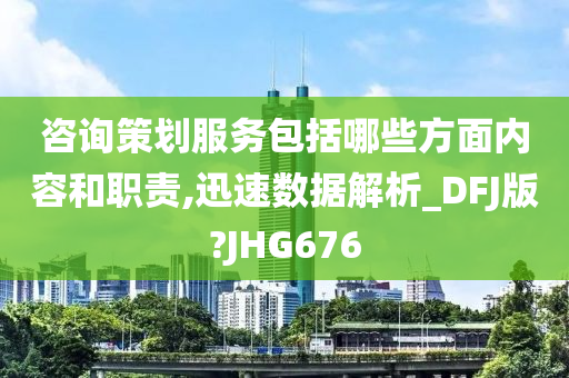 咨询策划服务包括哪些方面内容和职责,迅速数据解析_DFJ版?JHG676