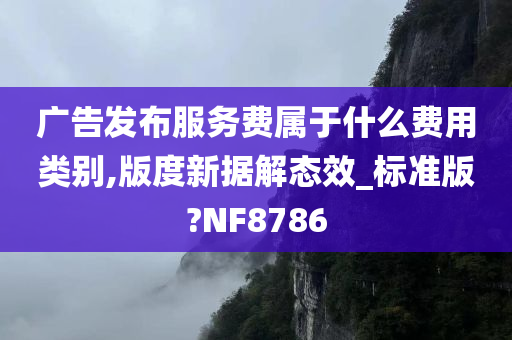 广告发布服务费属于什么费用类别,版度新据解态效_标准版?NF8786