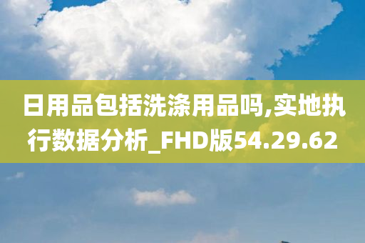 日用品包括洗涤用品吗,实地执行数据分析_FHD版54.29.62