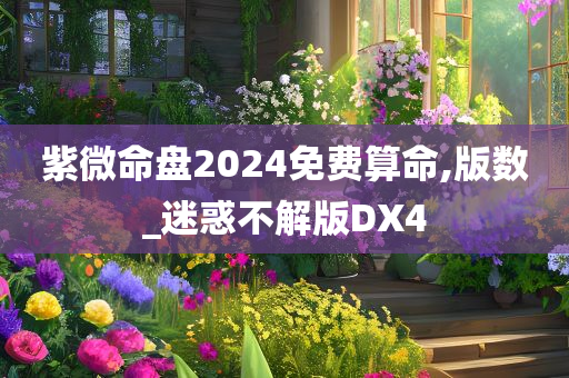 紫微命盘2024免费算命,版数_迷惑不解版DX4