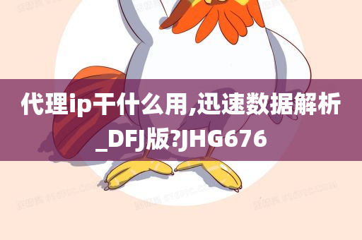 代理ip干什么用,迅速数据解析_DFJ版?JHG676