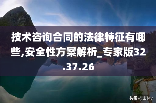 技术咨询合同的法律特征有哪些,安全性方案解析_专家版32.37.26