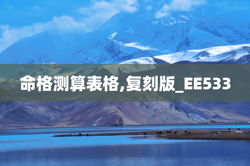 命格测算表格,复刻版_EE533