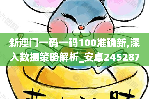 新澳门一码一码100准确新,深入数据策略解析_安卓245287