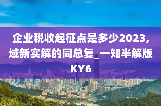 企业税收起征点是多少2023,域新实解的同总复_一知半解版KY6