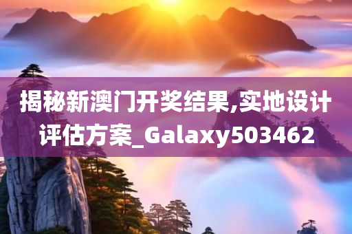 揭秘新澳门开奖结果,实地设计评估方案_Galaxy503462