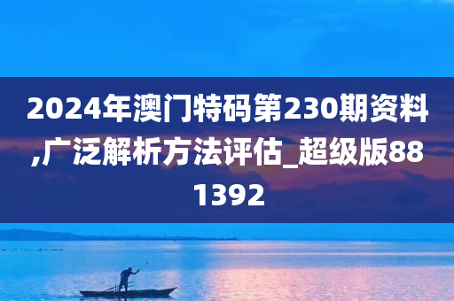 2024年澳门特码第230期资料,广泛解析方法评估_超级版881392