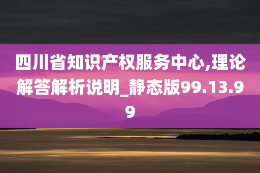 四川省知识产权服务中心,理论解答解析说明_静态版99.13.99