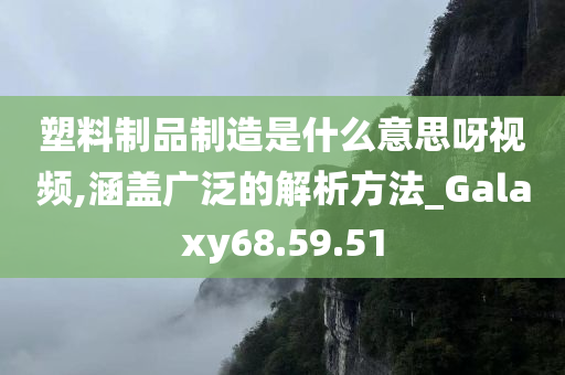 塑料制品制造是什么意思呀视频,涵盖广泛的解析方法_Galaxy68.59.51