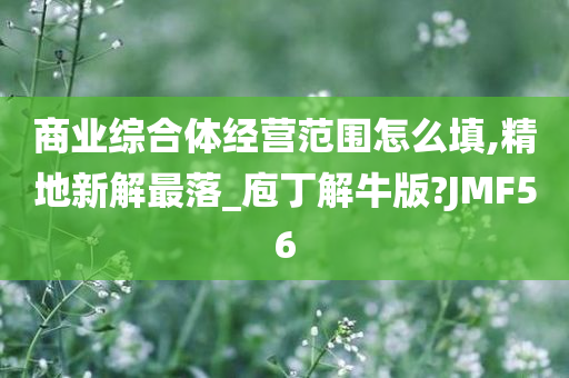 商业综合体经营范围怎么填,精地新解最落_庖丁解牛版?JMF56