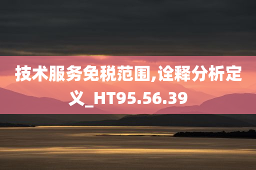 技术服务免税范围,诠释分析定义_HT95.56.39