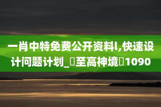 一肖中特免费公开资料l,快速设计问题计划_‌至高神境‌1090