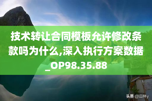 技术转让合同模板允许修改条款吗为什么,深入执行方案数据_OP98.35.88